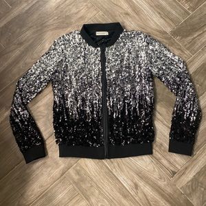 Anna-Kaci Sequin Bomber Jacket